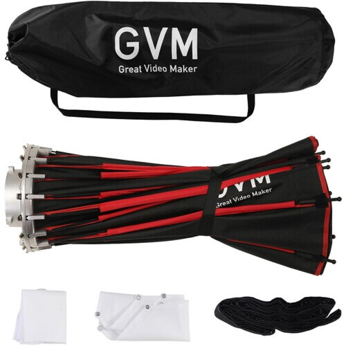 GVM Pro SD200B Bi-Color LED Video Spotlight COB Monolight with Softbox Set 1