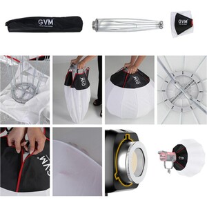 GVM Pro SD300B Bi-Color LED Monolight with Lantern Softbox set 2 - Thumbnail