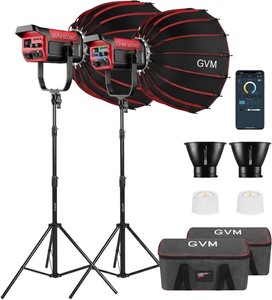 GVM - GVM Pro SD300C RGB & Bi-Color LED Video Işığı İkili Kit