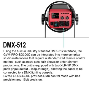 GVM Pro SD300C RGB & Bi-Color LED Video Işığı - Thumbnail