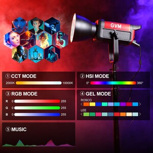 GVM Pro SD300C RGB & Bi-Color LED Video Işığı - Thumbnail