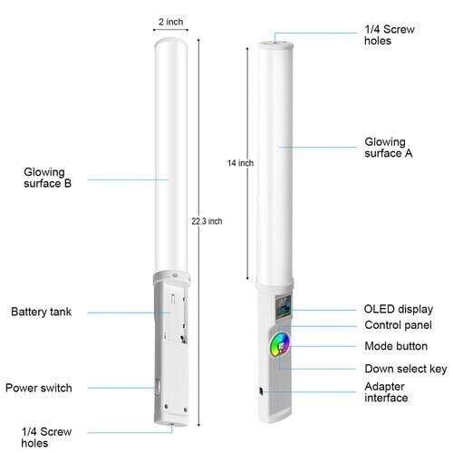 GVM RGB-T20R Bi-Color RGB LED Video Işığı