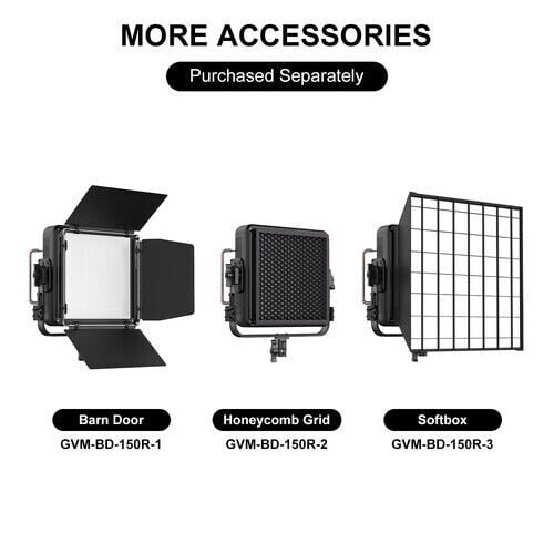 GVM YU150R 150W RGB LED Panel Işık (Hardcase)