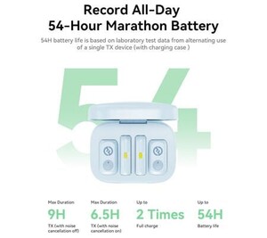 Hollyland LARK A1 Combo Blue 2 Kişilik Kablosuz Mikrofon Sistemi - Mavi - Thumbnail