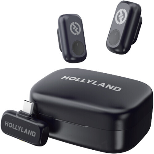 Hollyland LARK A1 Duo 2 Kişilik Kablosuz Yaka Mikrofonu (Type-C)