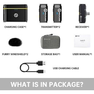 Hollyland Lark C1 Duo İkili Kablosuz Mikrofon Sistemi (Android Uyumlu) - Thumbnail