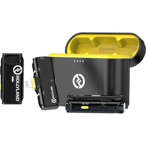 Hollyland Lark C1 Duo İkili Kablosuz Mikrofon Sistemi (IOS Uyumlu) - Thumbnail