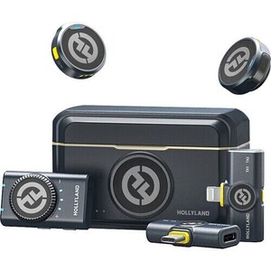 Hollyland - Hollyland Lark M2 Combo İkili Kablosuz Mikrofon Sistemi - Siyah