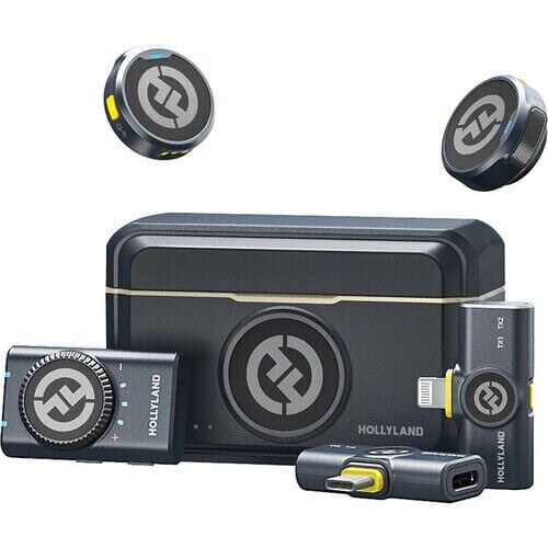 Hollyland Lark M2 Combo İkili Kablosuz Mikrofon Sistemi - Siyah