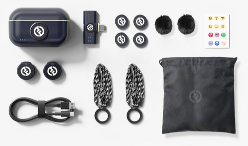 Hollyland LARK M2 DUO USB‑C Mobil Kablosuz Yaka Mikrofon Seti