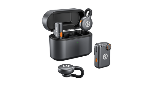 Hollyland Lark M2S Mini Combo İkili Kablosuz Mikrofon Sistemi - Siyah