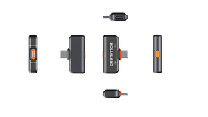 Hollyland Lark M2S Mini Combo İkili Kablosuz Mikrofon Sistemi - Siyah - Thumbnail