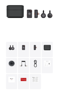 Hollyland Lark M2S Mini Combo İkili Kablosuz Mikrofon Sistemi - Siyah - Thumbnail