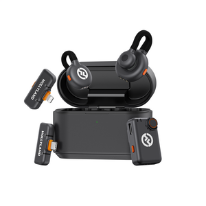 Hollyland - Hollyland Lark M2S Ultimate Combo İkili Kablosuz Mikrofon Sistemi - Siyah