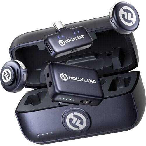 Hollyland LARK M3 Combo 2TX&2RX Kablosuz Mikrofon Seti (Siyah)