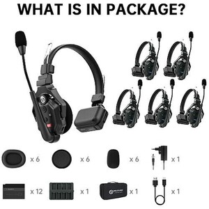 Hollyland Solidcom C1-6S Kablosuz Intercom Sistemi (6 Kullanıcı) - Thumbnail