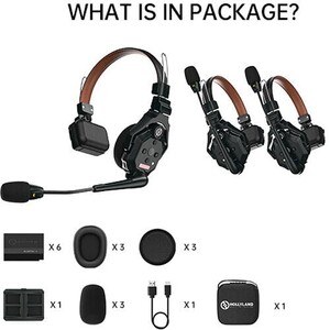 Hollyland Solidcom C1 Pro-3S 3 Kişilik Full-Duplex ENC Kablosuz Intercom Sistemi - Thumbnail