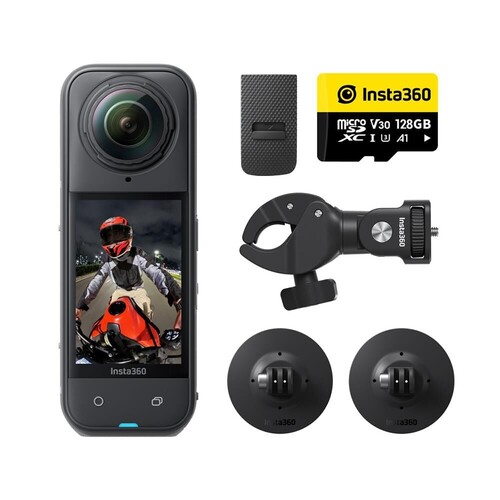Insta360 X5 Motorcycle Bundle 8K 360 Derece Aksiyon Kamerası (128GB Hafıza Kartı Dahil)