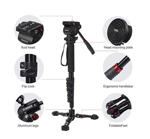 JieYang JY0518B Mandallı Kilit Sistemli Monopod - Thumbnail
