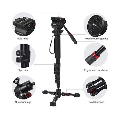 JieYang JY0518B Mandallı Kilit Sistemli Monopod