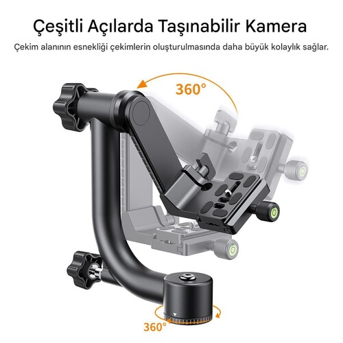 Kaiseberg Ağır Hizmet Tipi Gimbal Tripod Başlığı (31.033)