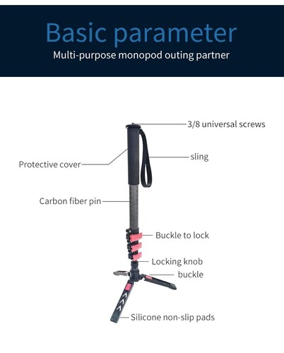 Kaiseberg D324C Carbon Monopod