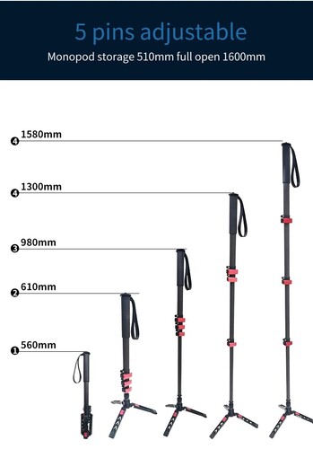 Kaiseberg D324C Carbon Monopod