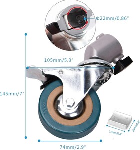 Kaiseberg Işık Standı için Döner Teker Frenli Tekerlek Seti - Thumbnail