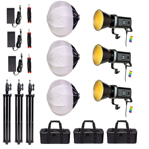 Kaiseberg KS-200 RGB AIR Led KRL-65 Lantern Softbox - Kit 3