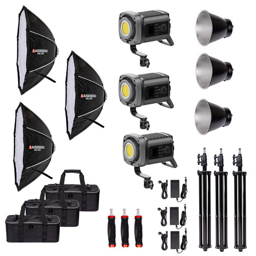 Kaiseberg KS-200B AIR Led KRL-120s Parabolik Softbox - Kit 3
