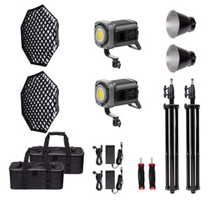 Kaiseberg KS-200B AIR V-Mount Profesyonel Led Işık Seti - Kit 2 - Thumbnail