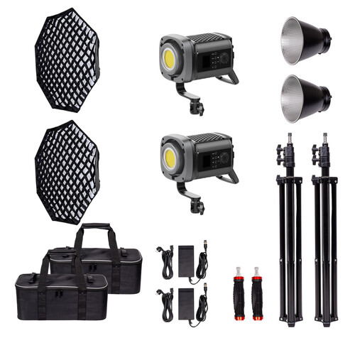 Kaiseberg KS-200B AIR V-Mount Profesyonel Led Işık Seti - Kit 2