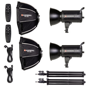 Kaiseberg SL-120BI 120W Bi-Color Profesyonel Çekim Işık Seti - Kit 2 - Thumbnail