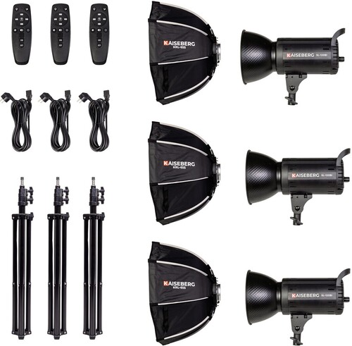 Kaiseberg SL-120BI 120W Bi-Color Profesyonel Çekim Işık Seti- Kit 3
