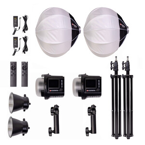 Kaiseberg SL-60B AIR 60W Bi-color Led KRL-65 Lantern Softbox İkili Kit - Thumbnail