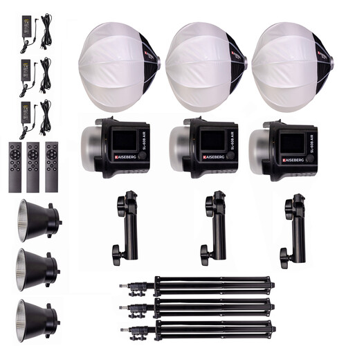 Kaiseberg SL-60B AIR 60W Bi-color Led KRL-65 Lantern Softbox Üçlü Kit
