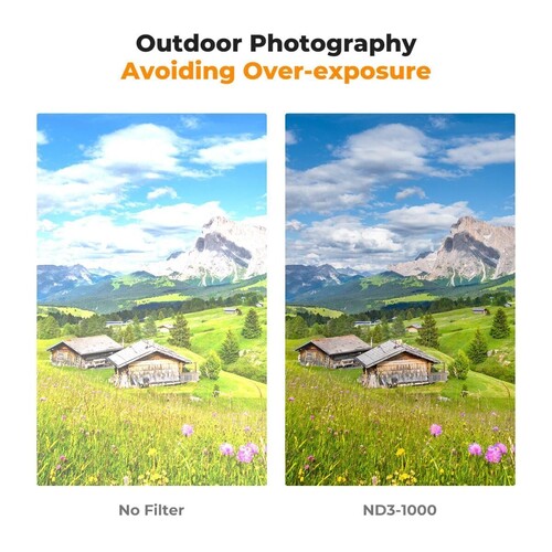 K&F 58mm Nano-D Serisi ND3-ND1000 Filtre (1.5-10 Stop)
