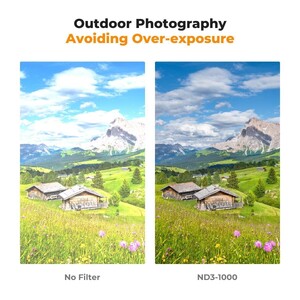 K&F 72mm Nano-D Serisi ND3-ND1000 Filtre (1.5-10 Stop) - Thumbnail