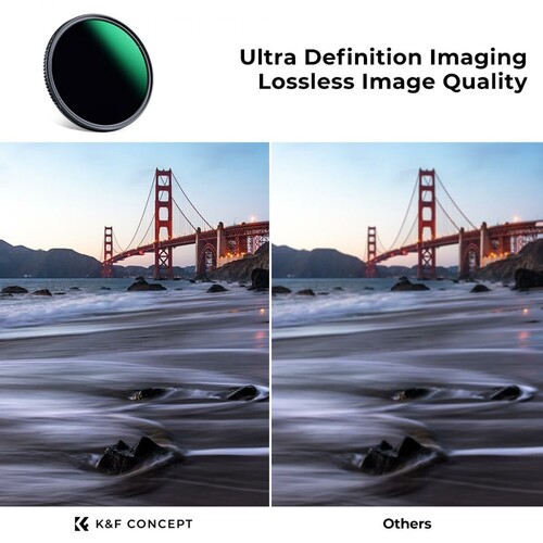 K&F 82mm Nano-D Serisi ND3-ND1000 Filtre (1.5-10 Stop)