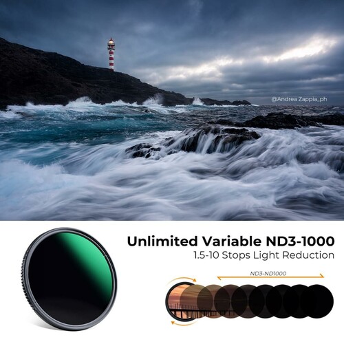 K&F 82mm Nano-D Serisi ND3-ND1000 Filtre (1.5-10 Stop)