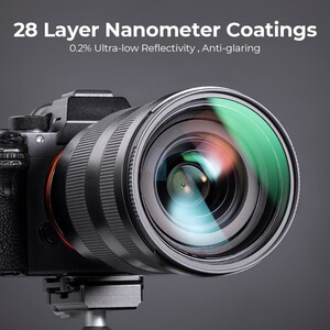 K&F Concept 72mm NANO-X MCR MC-UV 28 Çok Katmanlı Kaplamaya sahip Koruma Filtresi 8K Ultra HD - Thumbnail