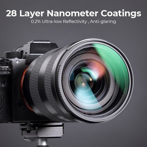 K&F Concept 72mm NANO-X MCR MC-UV 28 Çok Katmanlı Kaplamaya sahip Koruma Filtresi 8K Ultra HD