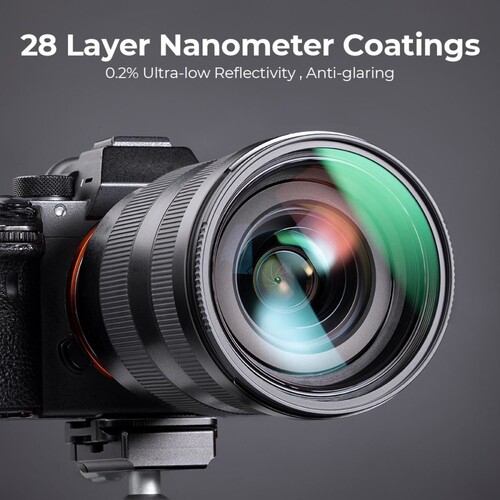 K&F Concept 77mm NANO-X MC-UV 28 Çok Katmanlı Kaplamaya sahip Koruma Filtresi 8K Ultra HD