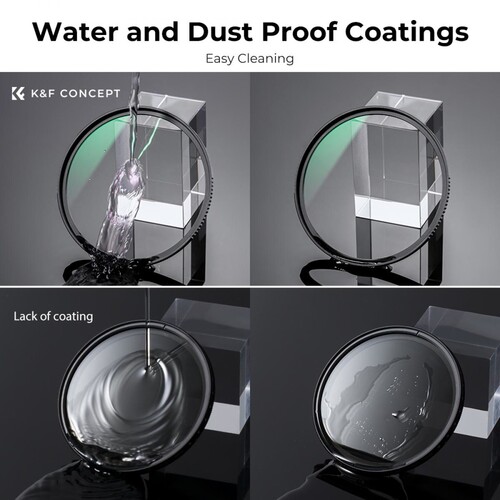 K&F Concept 77mm NANO-X MC-UV 28 Çok Katmanlı Kaplamaya sahip Koruma Filtresi 8K Ultra HD