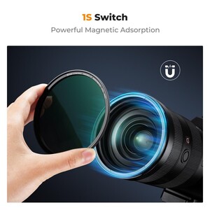 K&F Concept 82mm NANO-X Magnetic MRC-ND1000 / MRC-CPL / MRC-UV Filtre Seti - Thumbnail
