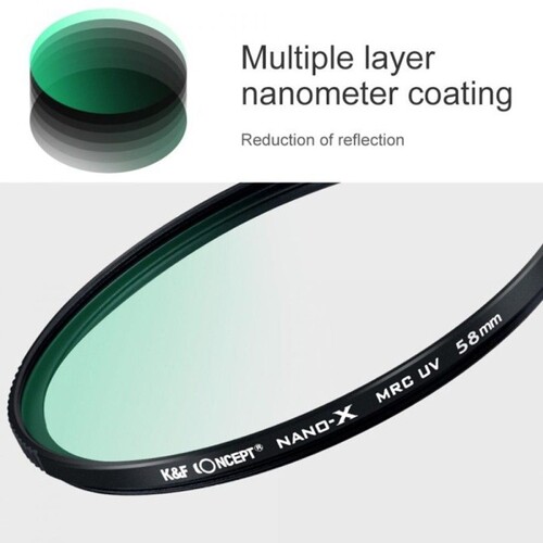 K&F Concept 86mm NANO-X MCR-UV 28 Çok Katmanlı Kaplamaya sahip Koruma Filtresi 8K Ultra HD