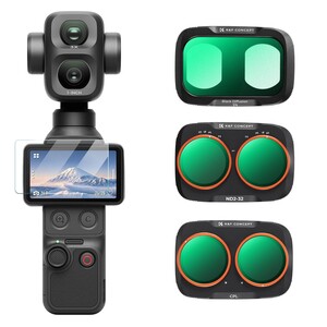 K&F Concept - K&F Concept DJI Osmo Pocket 4P İçin 3 Parça Filtre Seti (CPL + Black Mist 1/4 + ND2-32)
