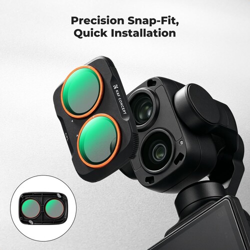 K&F Concept DJI Osmo Pocket 4P İçin 4 Parça Filtre Seti (CPL + ND16 + ND64 + ND256) (Plastik)