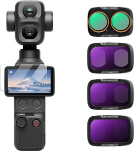 K&F Concept - K&F Concept DJI Osmo Pocket 4P İçin 4 Parça Filtre Seti (CPL + ND16 + ND64 + ND256) (Plastik)
