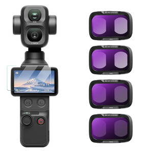 K&F Concept - K&F Concept DJI Osmo Pocket 4P İçin 4 Parça ND Filtre Seti (ND4, ND8, ND16, ND32)